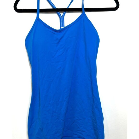 Lululemon Power Y Tank Pipe Dream Blue Size 6 Yoga Gym Athlete Train Pilates - Picture 3 of 8